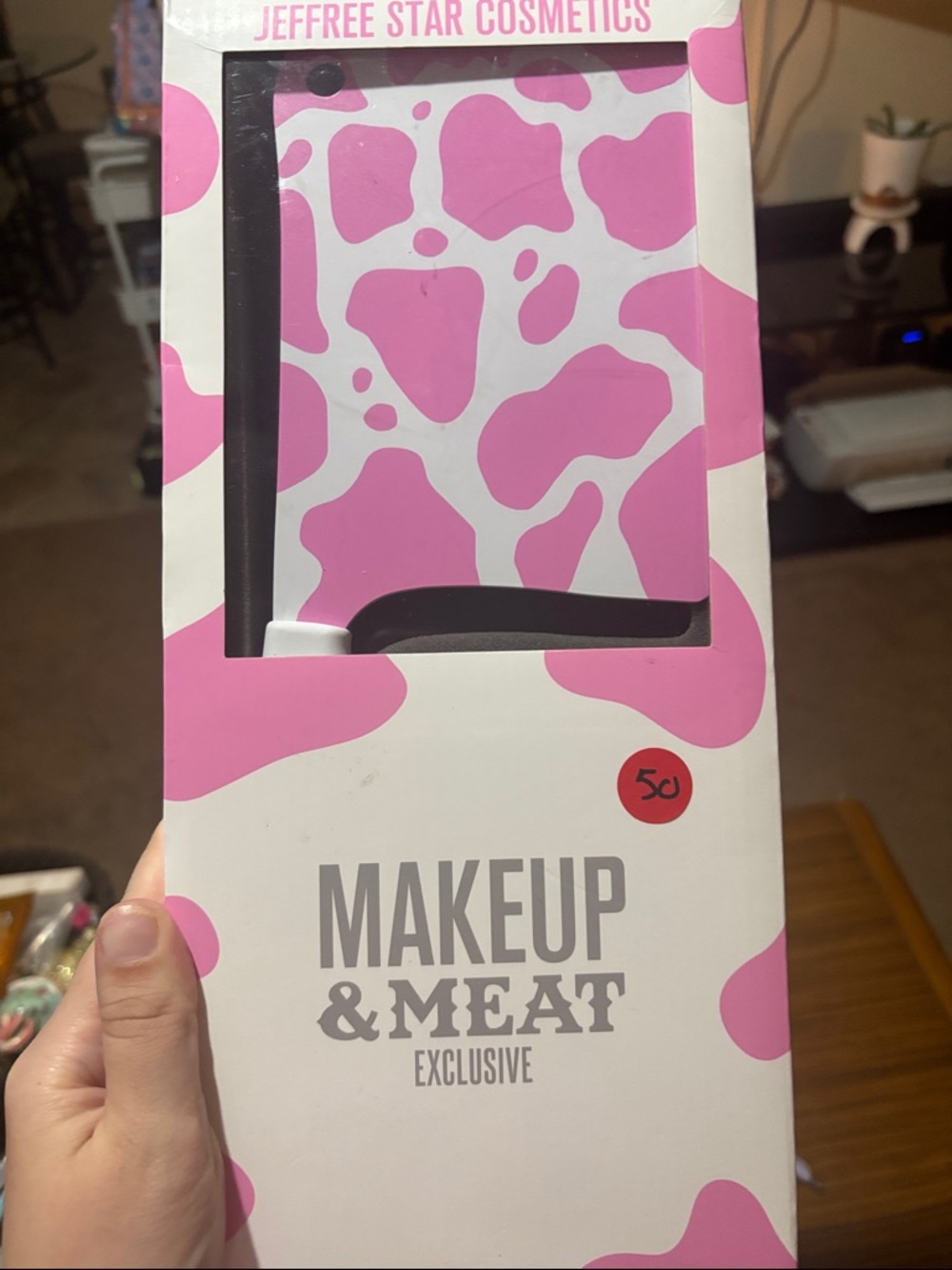 Jeffree Star Pink Cow Print Makeup Mirror